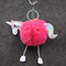 Keychain Rex Rabbit Hairball Pendant PU Leather Cartoon Plush Bag Manufacturers Wholesale