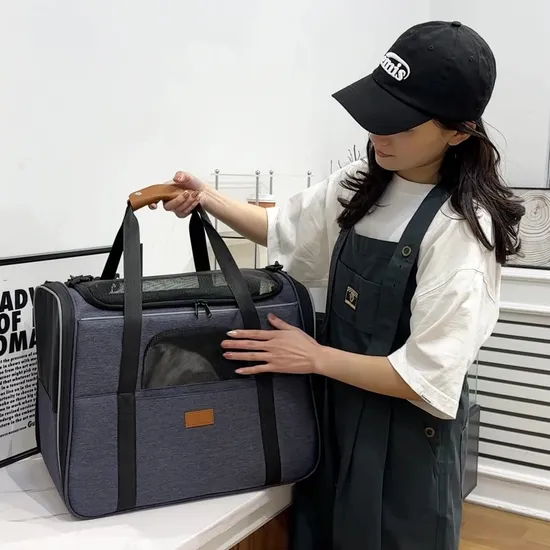 Portable Cat Dog Carrier Bag Breathable Pet Organizer Pouch Folding Transport Pet Dog Carrier Bag