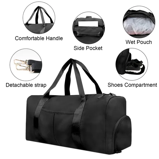 Travel Bag Outdoor Sports Luggage Waterproof Custom Print Duffel Oxford Gym Bag