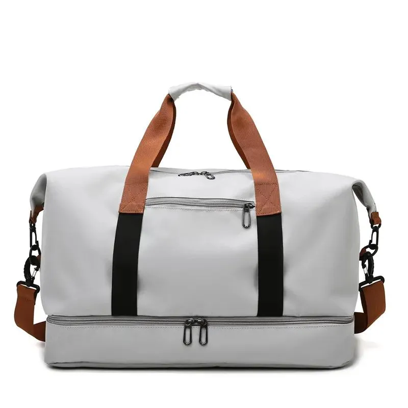 Waterproof Sports Dry Wet Separation Ladies Duffel Bag Weekend Gym Capacity Color Nylon Duffel Bag