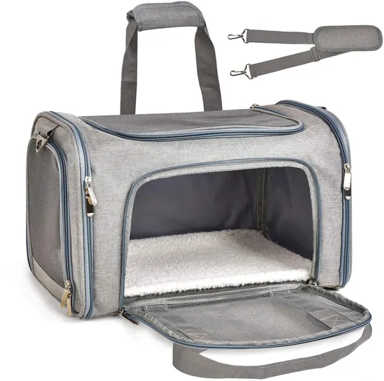 Factory Custom Portable Pet Outdoor Travel Soft Sided Foldable Breathable Small Dog Cat Bag