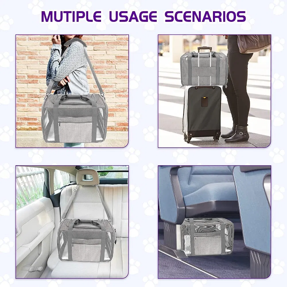 Factory Custom Portable Pet Outdoor Travel Soft Sided Foldable Breathable Small Dog Cat Bag