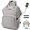 Factory Custom Diaper Bag Backpack Versatile Travel Backpack with USB Charging Port Insulated Pocket