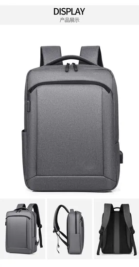 Wholesale Custom Logo Leisure Men Women Laptop Backpack with USB Charging Port