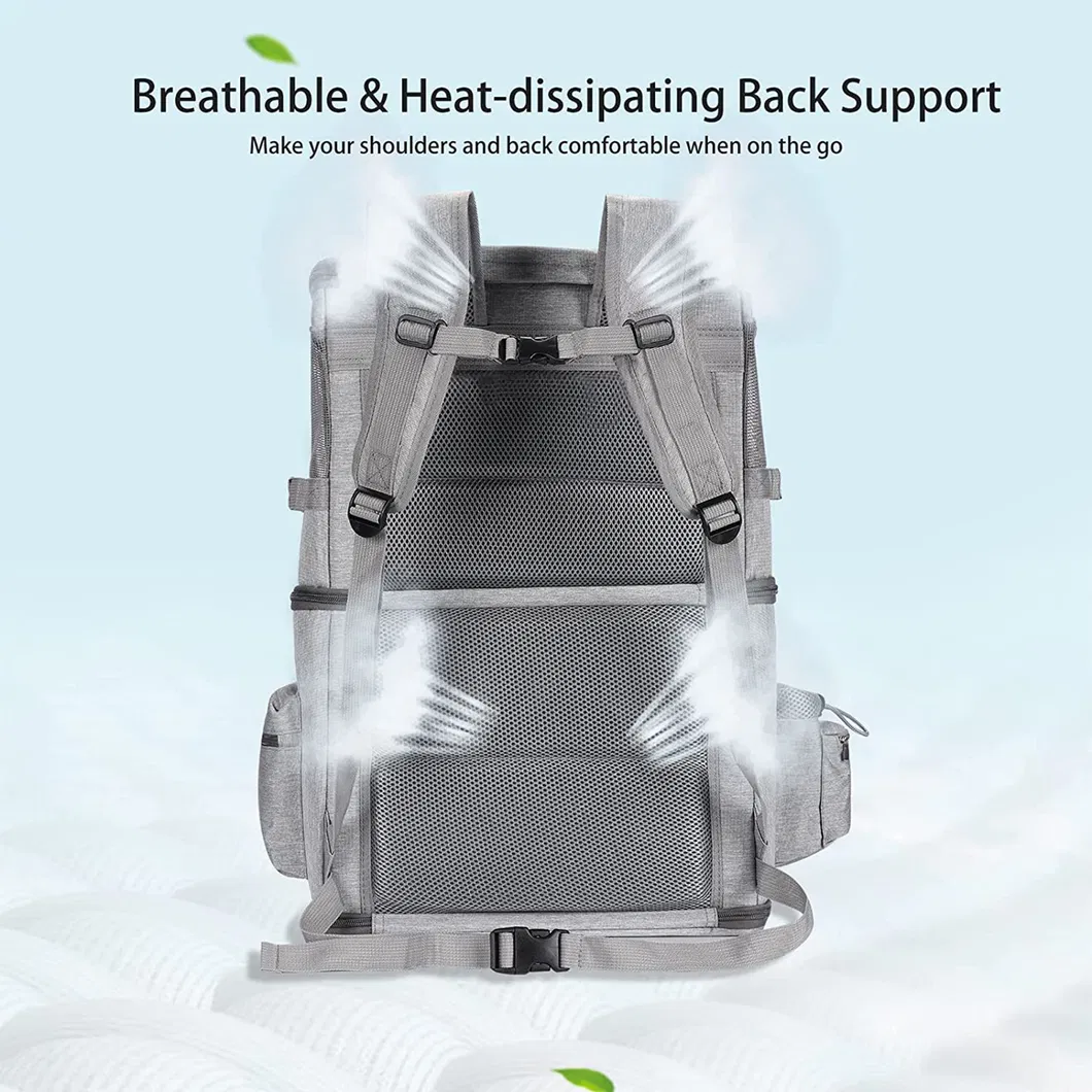 Custom Pet Backpack Travel Double Compartment Carrier Backpack for Small Cats and Dogs