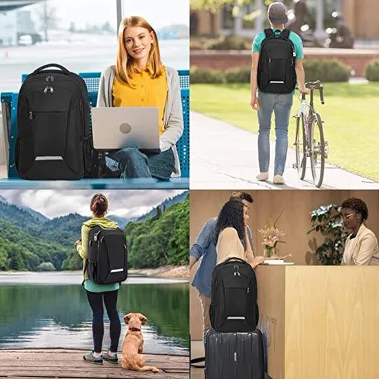 Customized Casual Travel Durable Anti Theft Laptop Backpack with USB Charging Port School Students Daypack Backpack