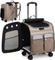 Airline Approved Telescopic Zipper Mesh Breathable Walking Handle Cat Dog Pet Carrier with Wheels Pet Suitcase
