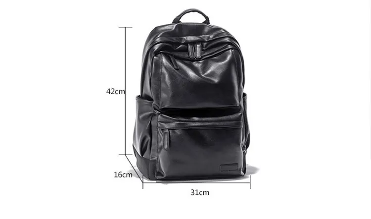 Fashion Bag Big-Capacity Travel Business PU Laptop Man Backpack Bag