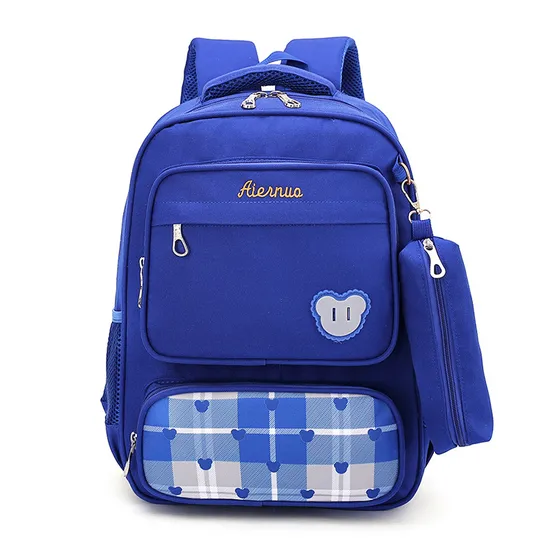 Cartoon Elementary School Student Backpack Customized Nylon Backpack for Grades 3-6