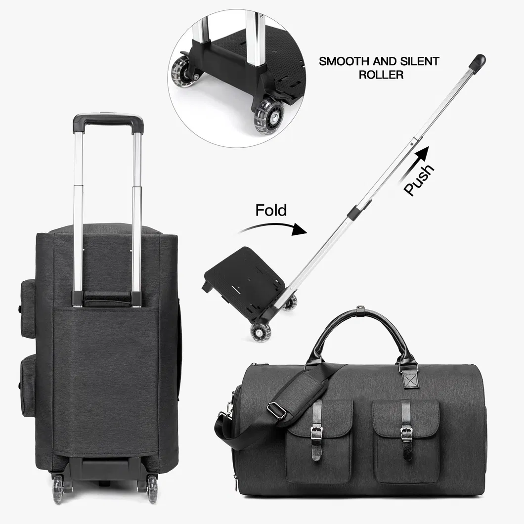 Business Detachable Pull Rod Travel Bag Large Capacity Clothing Storage Bag Folding Suit Bag