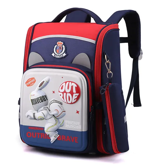 New Backpack for Elementary School Students in Grades 2-5 Boys and Girls Lightweight Spine Protection Space Backpack