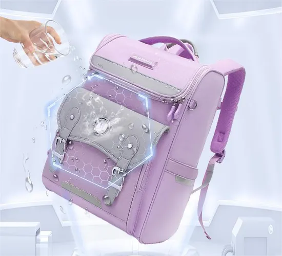 Primary School Children′s Lightweight Backpack Reducing Burden and Protecting Spine Boys and Girls Large Capacity Waterproof
