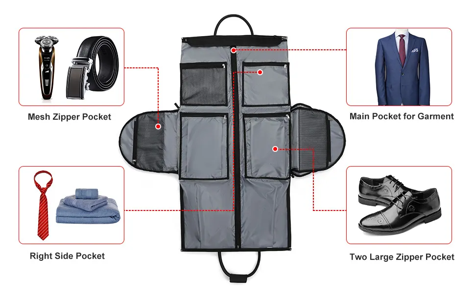 Customized Travel Clothing Bag Foldable Suit Bag Handbag Large Capacity Travel Bag