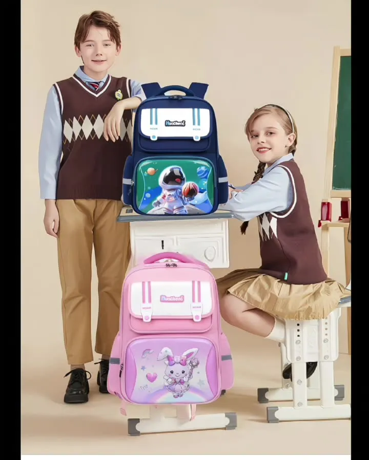New 3D Primary School Student Backpack 1-6th Grade Cartoon Large Capacity Student Three-Dimensional Lightweight Backpack