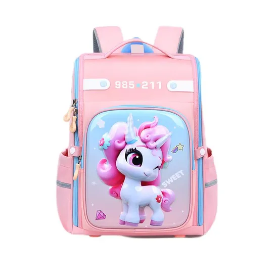 New 3D Cartoon for Elementary School Students Large Capacity Lightweight Children′s Backpack