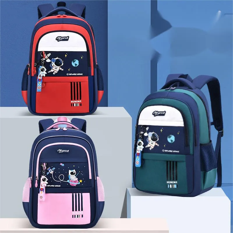 2024 Children&prime;s Elementary School Backpack with Spine Protection Oxford Cloth Large Capacity Backpack