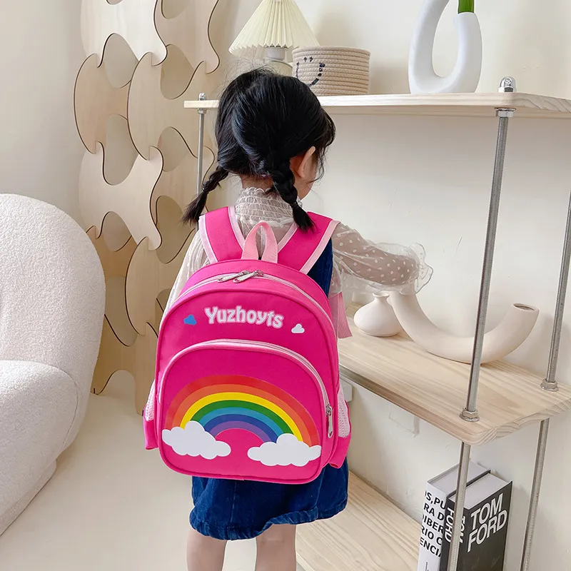 2024 New Rainbow Kindergarten Children Backpack Cute Cartoon Large Capacity Backpack