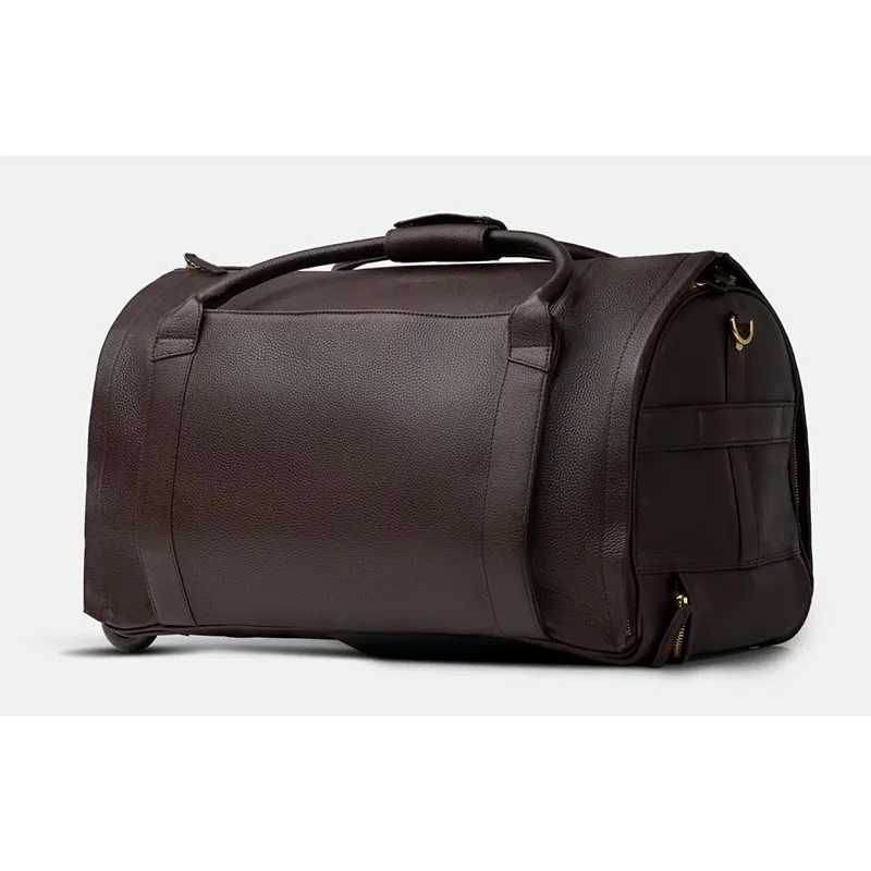 PU Travel Suit Trolley Bag Foldable Large Capacity Men&prime;s Multifunctional Business Travel Suit Storage Luggage Bag