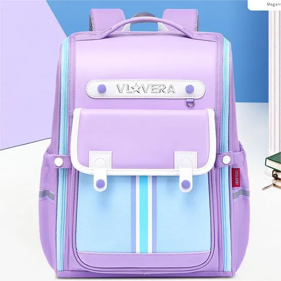 2024 New Children′s Primary School Backpack Oxford Cloth Spine Protection and Load Reduction Backpack