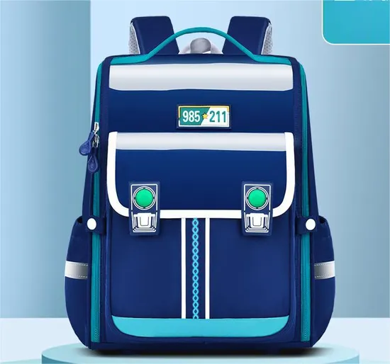 2024 Factory Customized Primary School Children′s School Bag Backpack to Reduce Load Oxford Lightweight Water Splashing