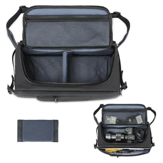 SLR Camera Compartment Cotton Large Capacity Convenient Waterproof Single Shoulder Diagonal Digital Camera Bag