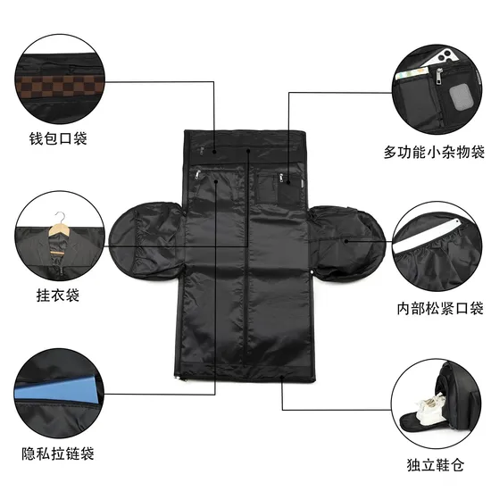 Suit Bag Cross-Border New Clothing Luggage Bag Large Capacity Foldable Customized by Manufacturers
