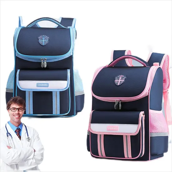 New Children′s Backpack for Primary School Students Lightweight Large Capacity British Style Student Backpack