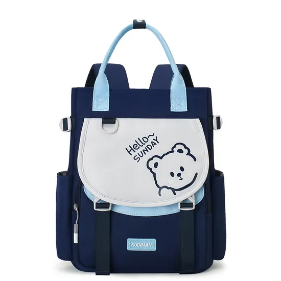 Elementary School Tutoring Bag Double Back Hand-Held Backpack Children′s Learning Homework Tutoring Class Art Bag