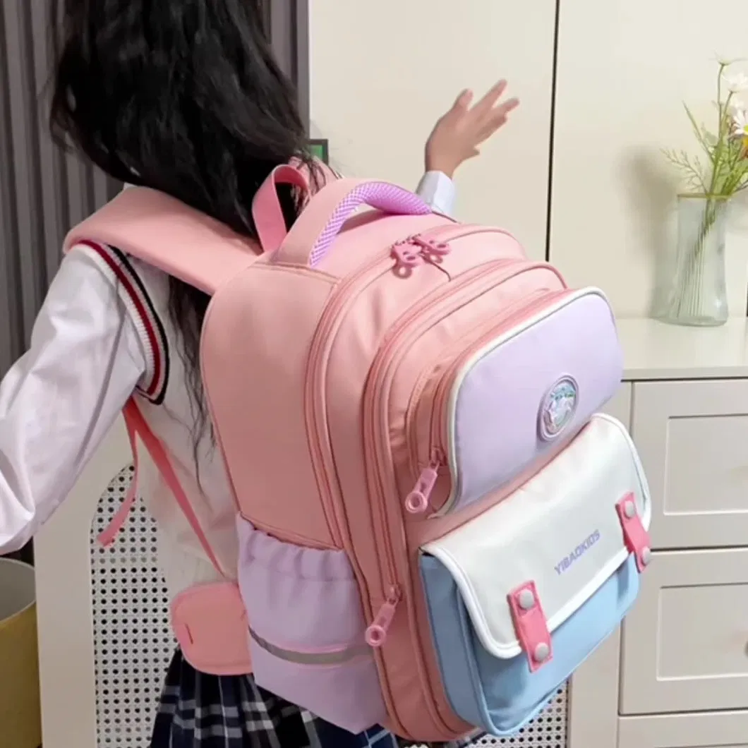 New Student Backpack Primary School Student Load Reduction and Spinal Protection Backpack