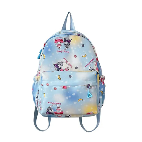 Primary School Backpack Starry Sky Large Capacity Nylon Full Print Cute New Kuromi Cartoon Creative Backpack