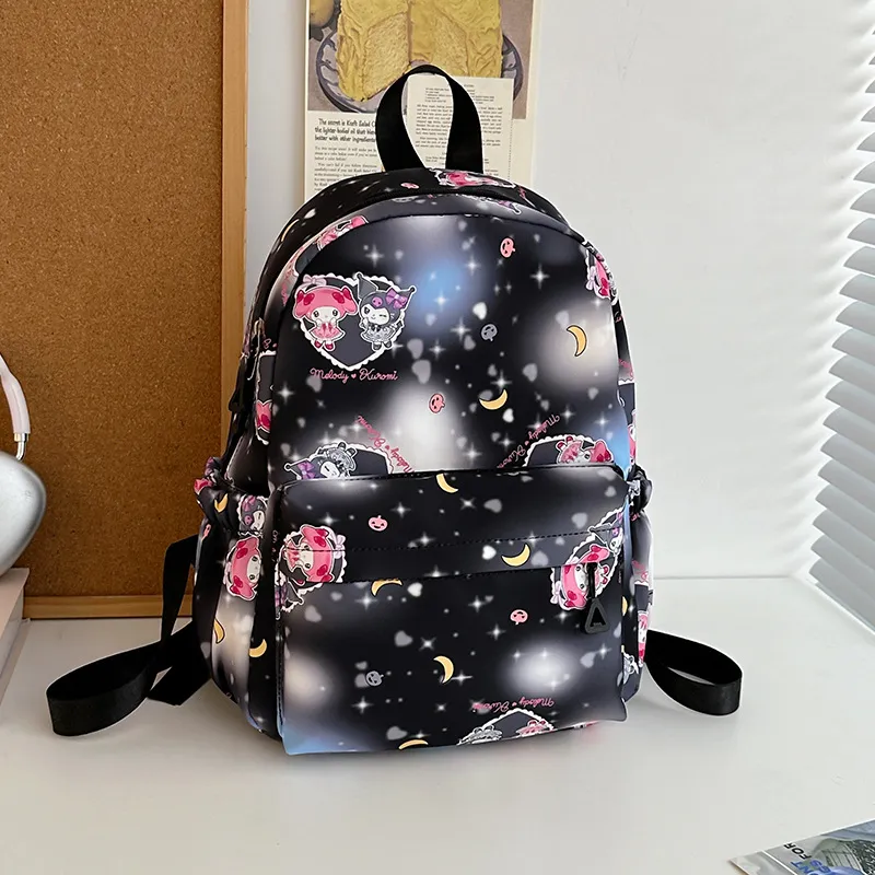 Primary School Backpack Starry Sky Large Capacity Nylon Full Print Cute New Kuromi Cartoon Creative Backpack