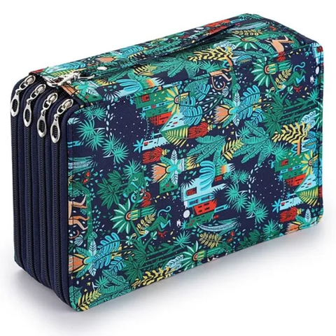 Oxford Cloth Large Capacity Printed Multi-Color Pencil Case Student Stationery Bag 200 Hole Art and Painting Storage Pencil Case
