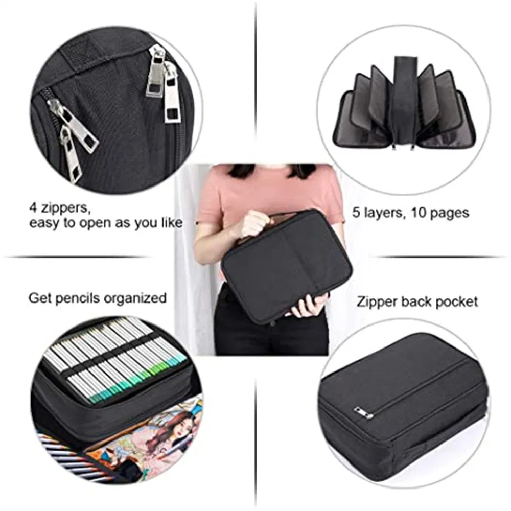 New Portable Large-Capacity Pencil Case for Storing 300 Pencils Art Painting Stationery Bag
