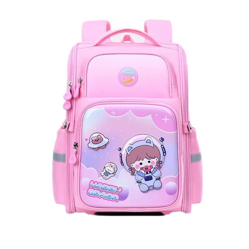 New 3D Space Series Integrated Primary School Student Load Reduction and Spinal Protection Cartoon Backpack