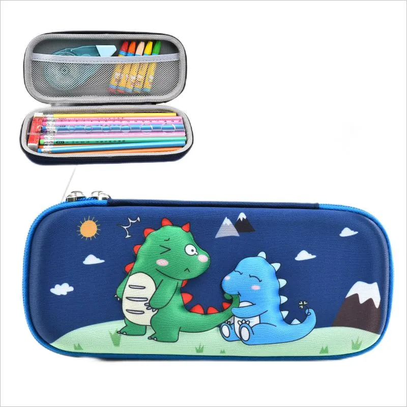 Creative Large Capacity Student Canvas Pencil Case with a Cute Multi-Functional Stationery Ccase