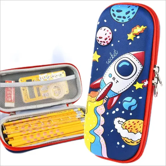 Creative Large Capacity Student Canvas Pencil Case with a Cute Multi-Functional Stationery Ccase