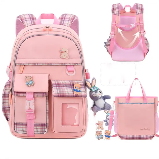 New Primary School Student School Bag Cute Girl′s School Bag Lightweight Casual Backpack