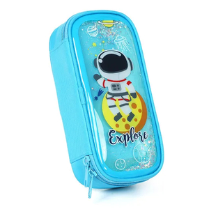Flowing Sand Pencil Bag Students Pencil Bag Large Capacity Pen Box Cute Cartoon Pencil Pouch