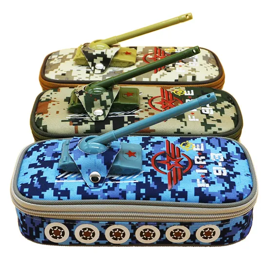 Tank Camouflage Pencil Case Elementary School Stationery Box