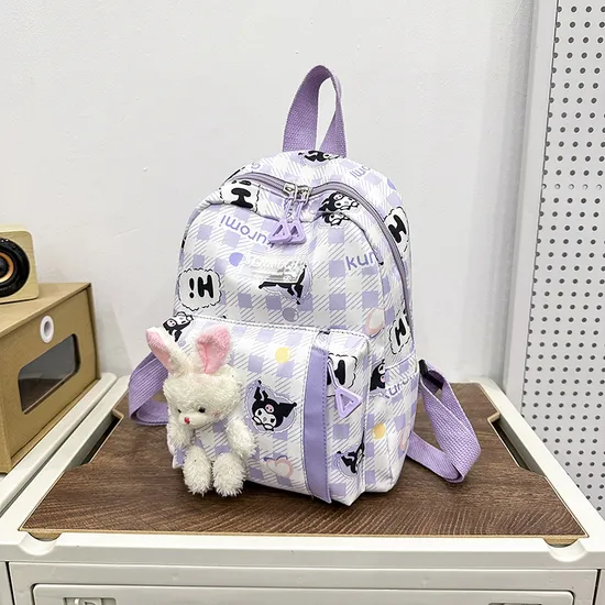 New Children′s Backpack Cute Cartoon Doll Backpack Lightweight Backpack with Large Capacity