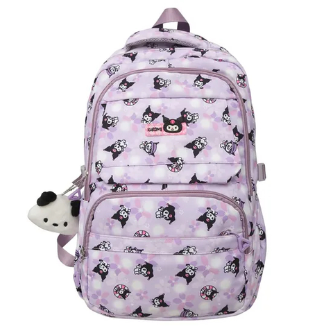 New Cartoon Backpack Nylon Cute Men′s and Women′s Load Reducing Large Capacity Backpack