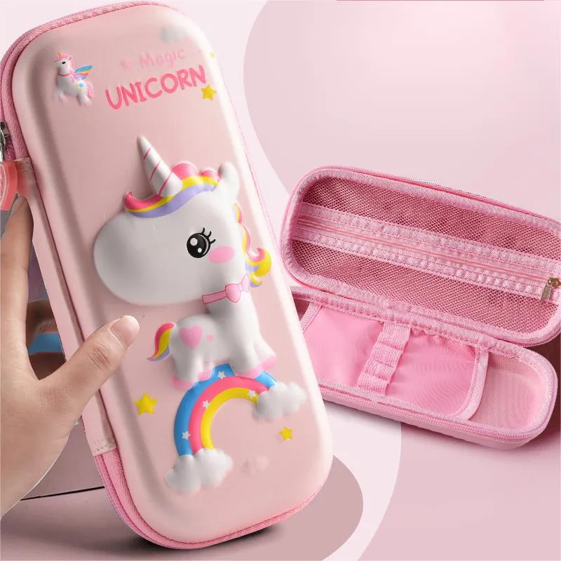3D Stereoscopic Pen Bag Waterproof Large Capacity Stationery Box Cartoon Pen Bag Pencil Pouch