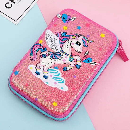 Children Pencil Case 3D Stationery Box Cartoon Transparent Pencil Pouch