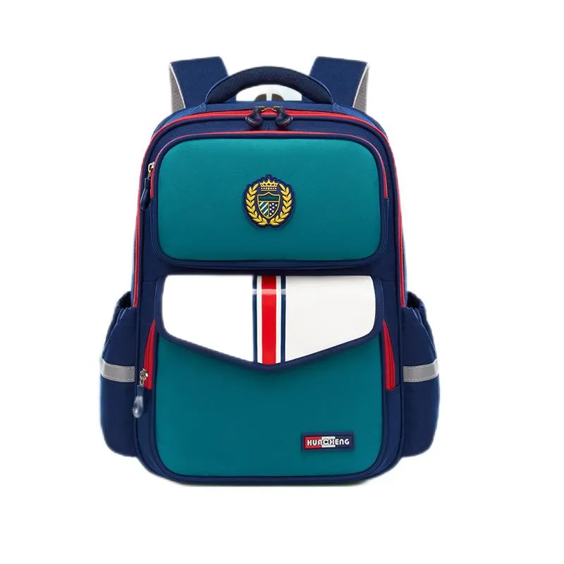 Boys and Girls&prime; New Load-Reducing Backpack with Spine Protection and Double Shoulder Waterproof Backpack