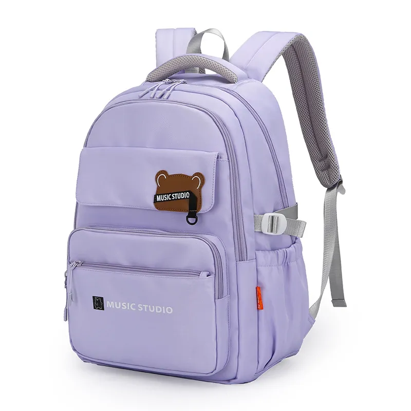 New Student School Bag Multi Functional Little Bear Girl Large Capacity Backpack