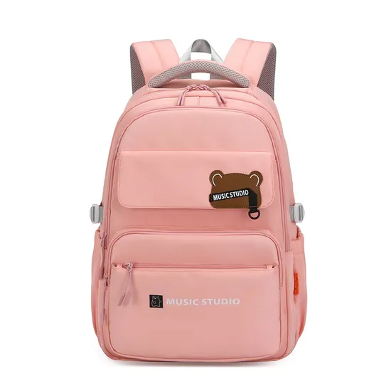 New Student School Bag Multi Functional Little Bear Girl Large Capacity Backpack