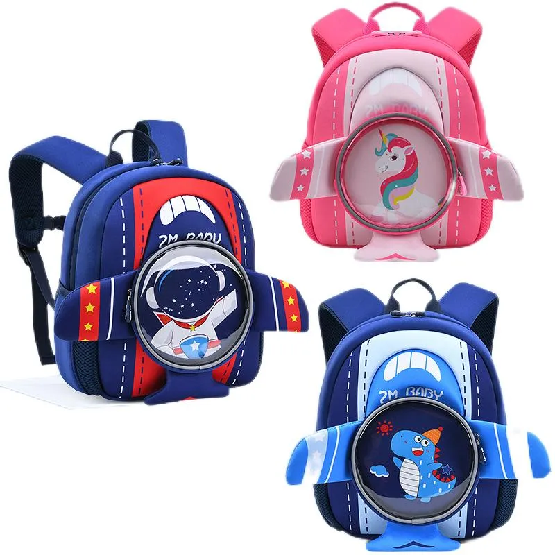 New Kindergarten Backpack Male Cartoon Cute 3D Preschool Lightweight Children&prime;s Shoulder Mini Backpack