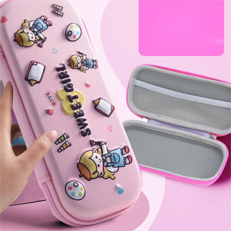 Cute Primary School Student Pencil Case Large Capacity 3D Stationery Case Pencil Case