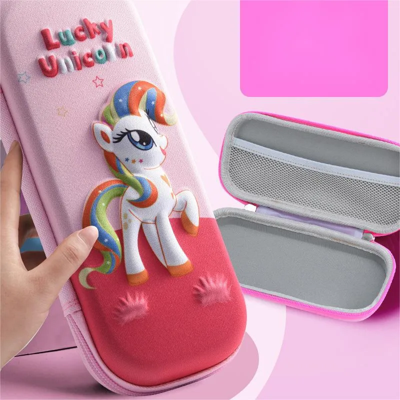 Cute Primary School Student Pencil Case Large Capacity 3D Stationery Case Pencil Case