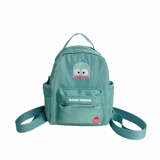 New Children′s Backpack Lightweight Nylon Embroidered Bag Large Capacity Crossbody Handheld Creative Backpack